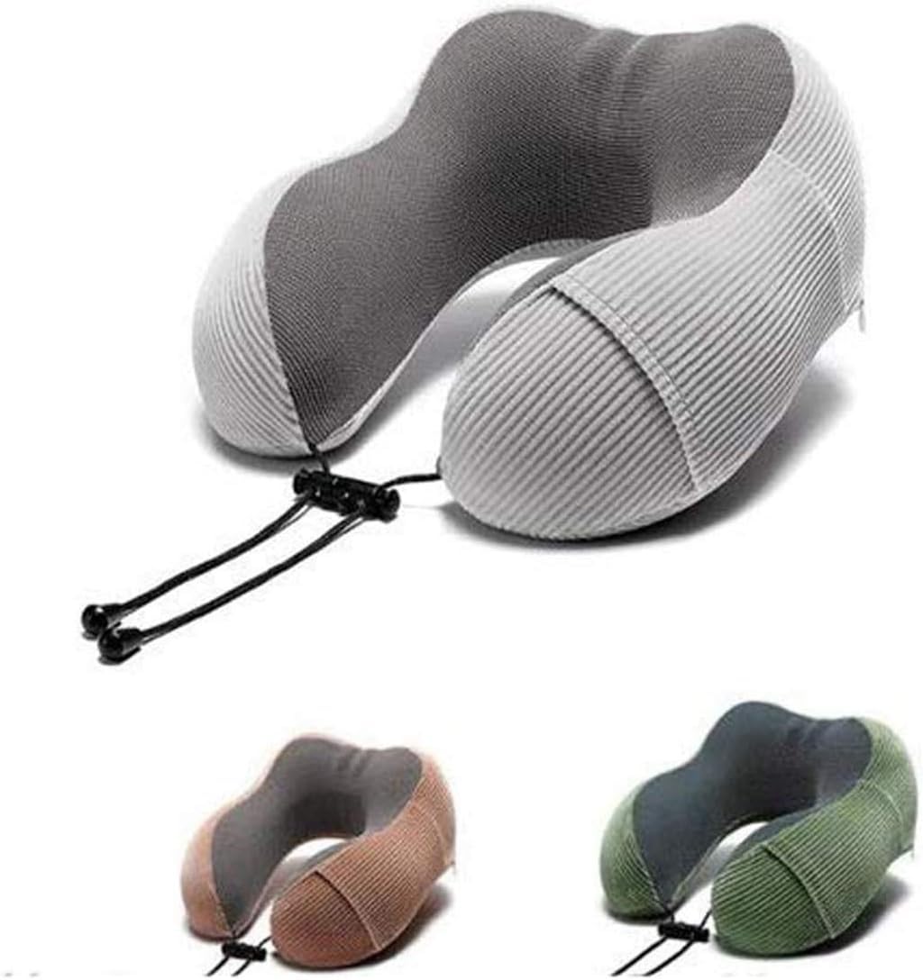 Memory Foam Travel Neck Pillow with Hood, U-Shaped Plush Cushion
