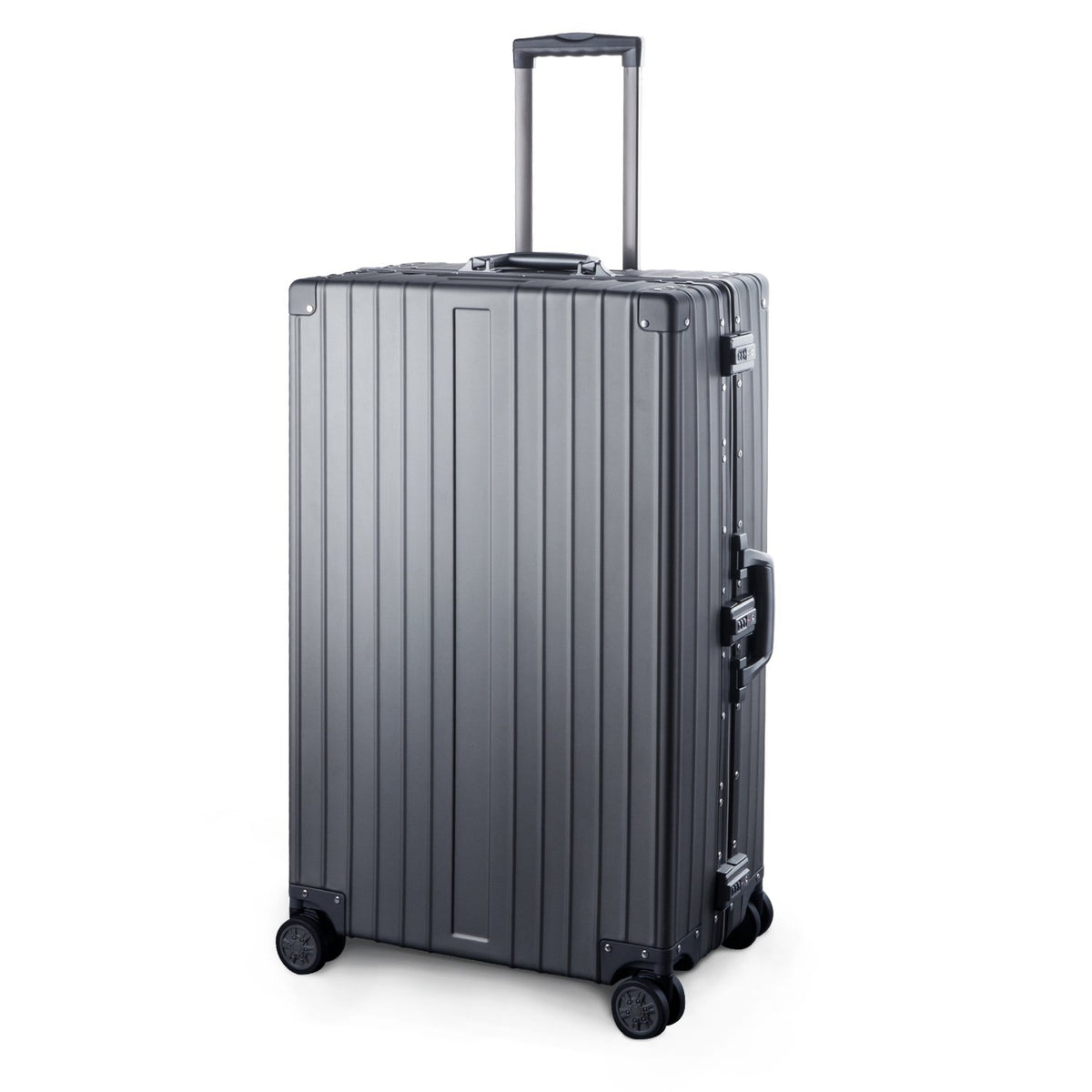 text All-Aluminum Hardshell Spinner Suitcase – 20–28 Inches