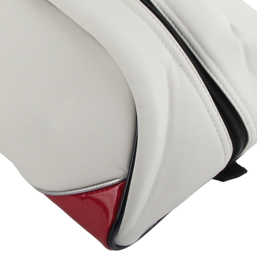 Large PU Leather Travel Shoe Bag – White