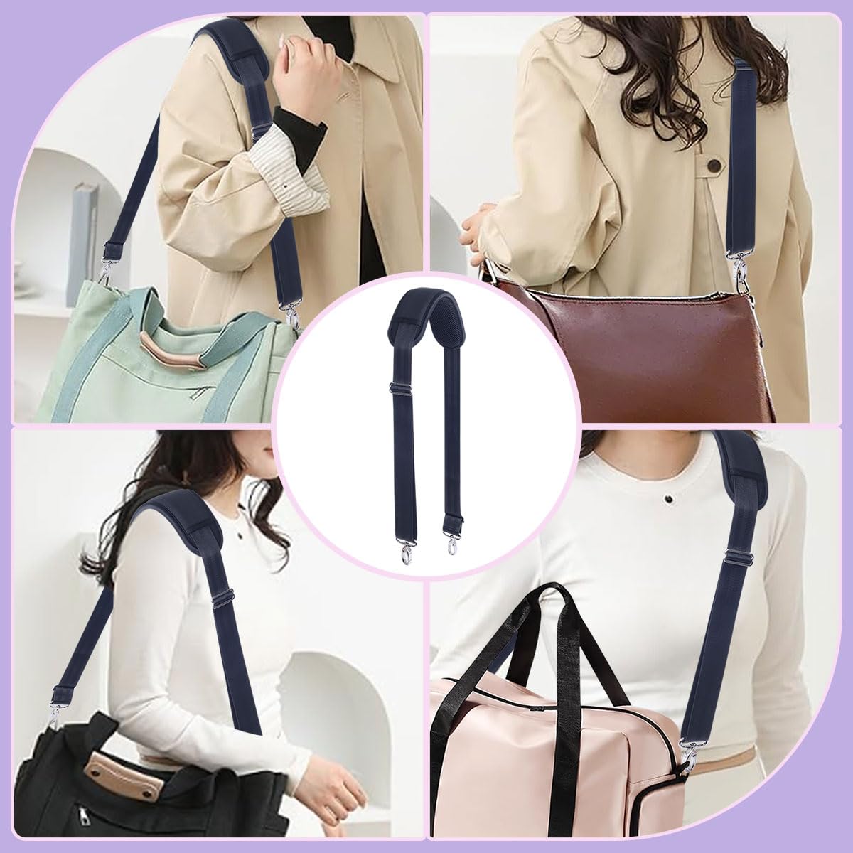 UOZL 60 Inch Shoulder Strap for Bag with Removable Ultra-Thick Pad