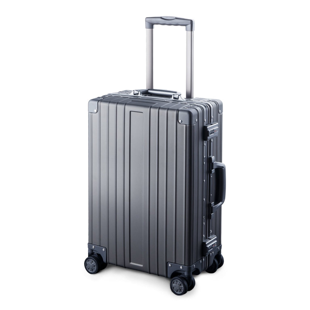 text All-Aluminum Hardshell Spinner Suitcase – 20–28 Inches