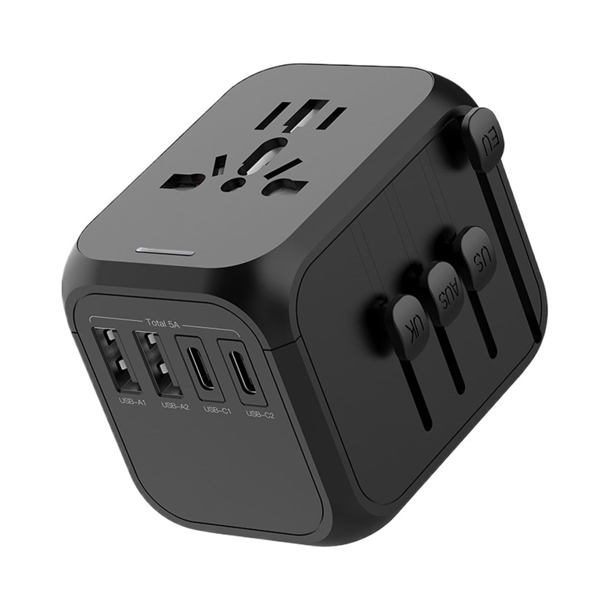 Universal Travel Adapter with 2 USB & 2 USB-C Ports