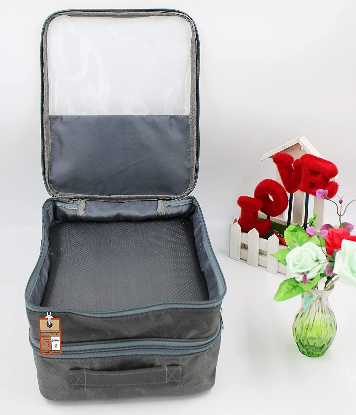 Fabric Travel Shoe Storage Bag – Grey