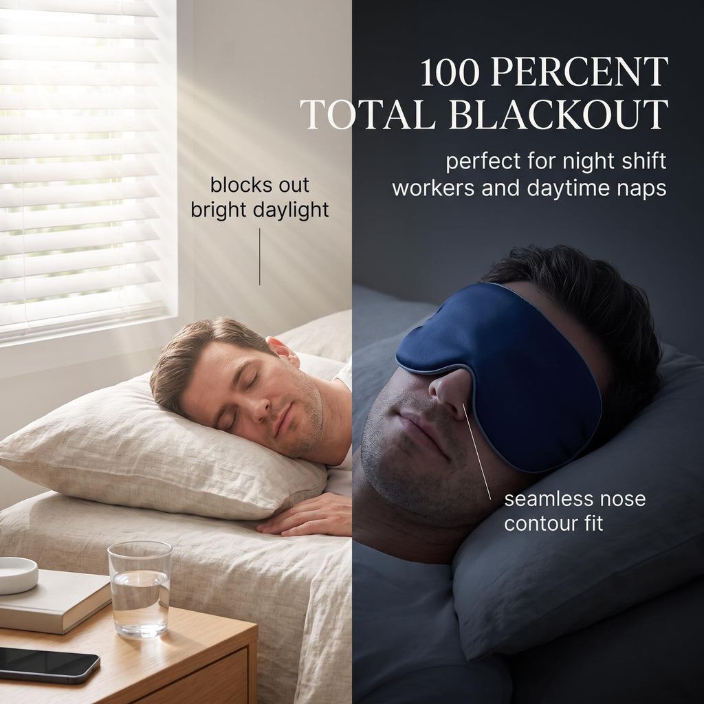 Weighted Sleep Mask for Adults, Double Sided Design, Earplugs Set