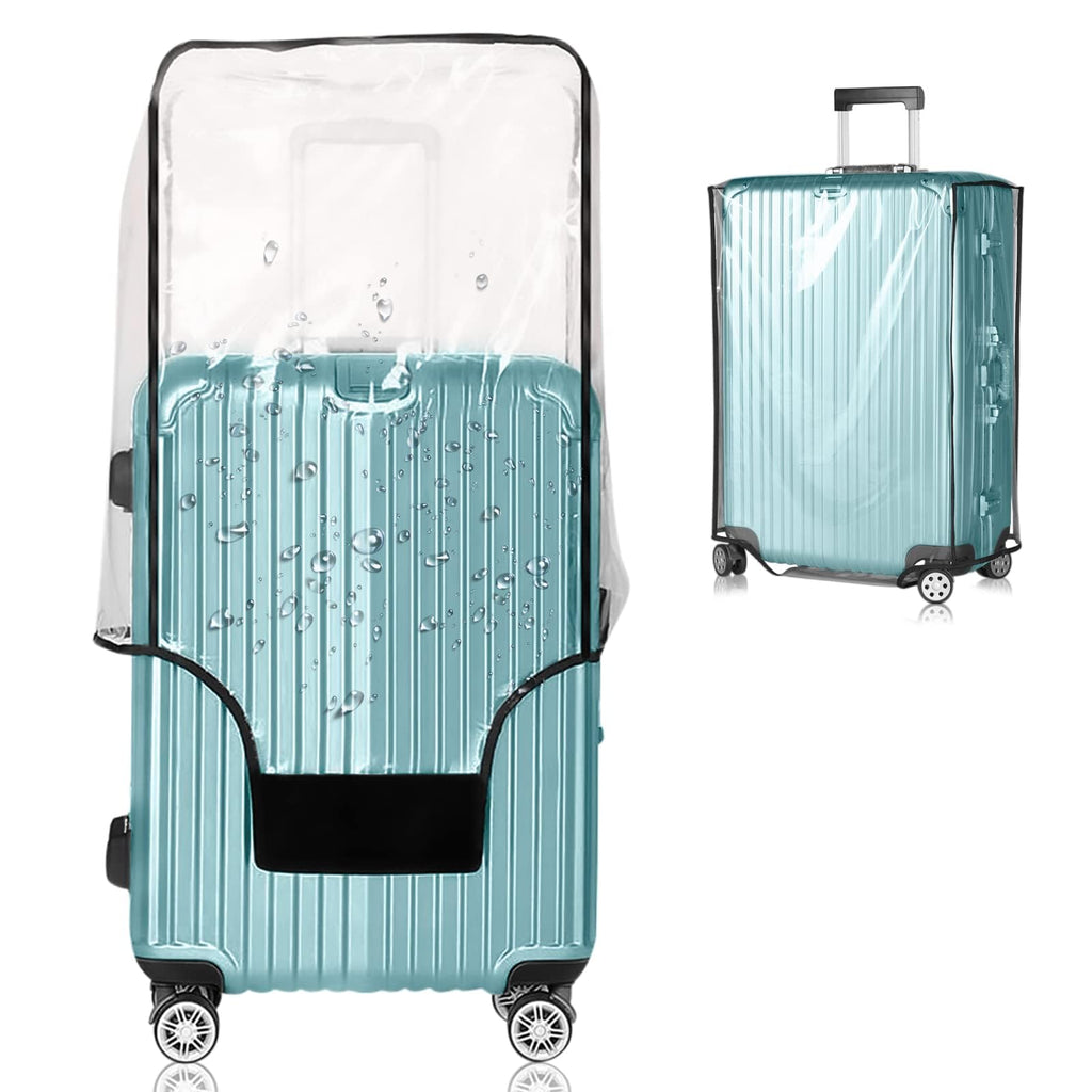 Clear Waterproof PVC Luggage Cover with Hook & Loop Closure