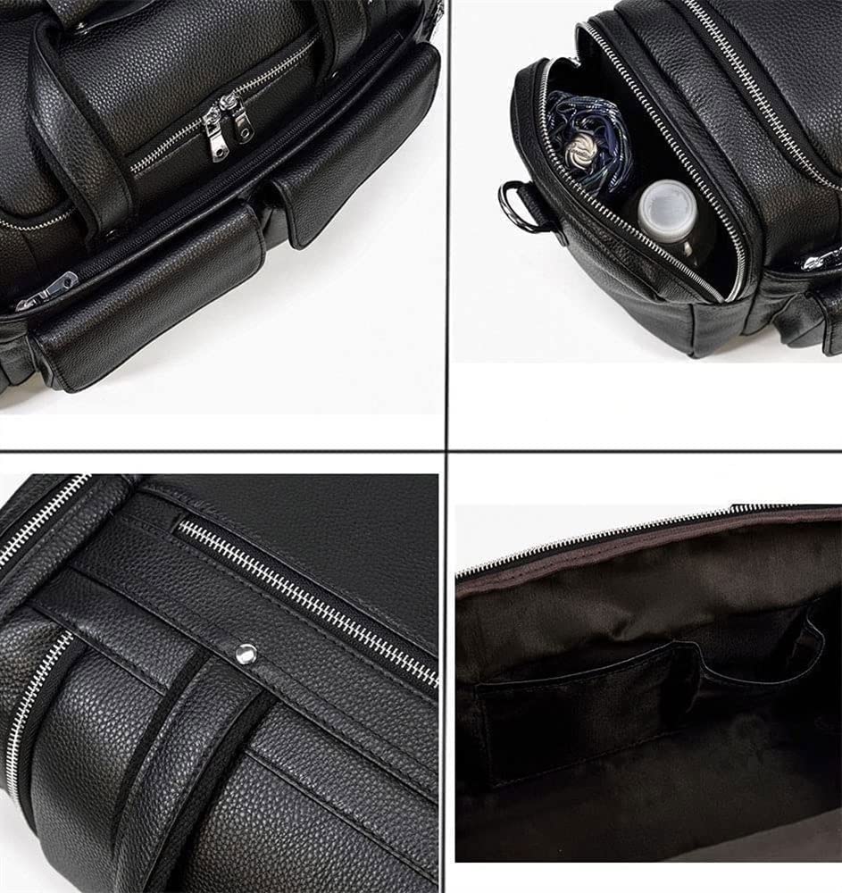 Waterproof Leather Weekender Duffel Bag
