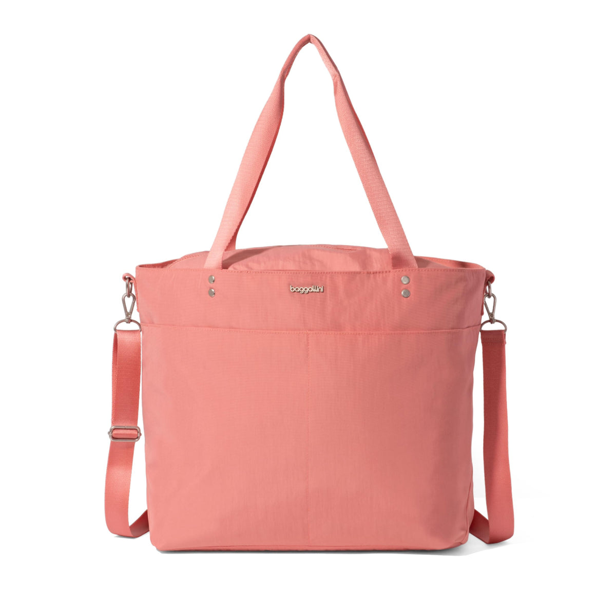 Lightweight Nylon Carryall Tote with Luggage Sleeve