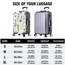 Garden Plant Print Luggage Cover, Washable Suitcase Protector for 30–32 Inch Luggage