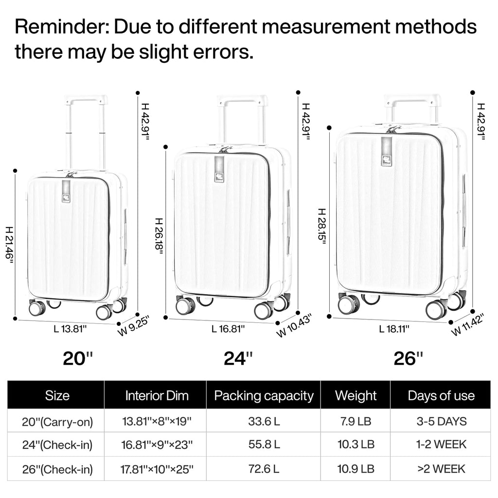 26-Inch Hardshell Checked Suitcase with Spinner Wheels