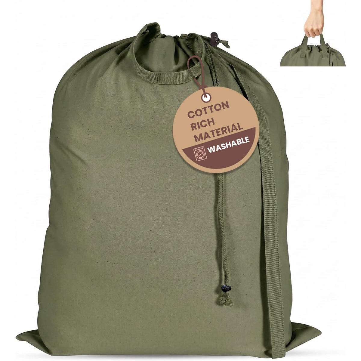 LFH Home Reusable Canvas Laundry Bags