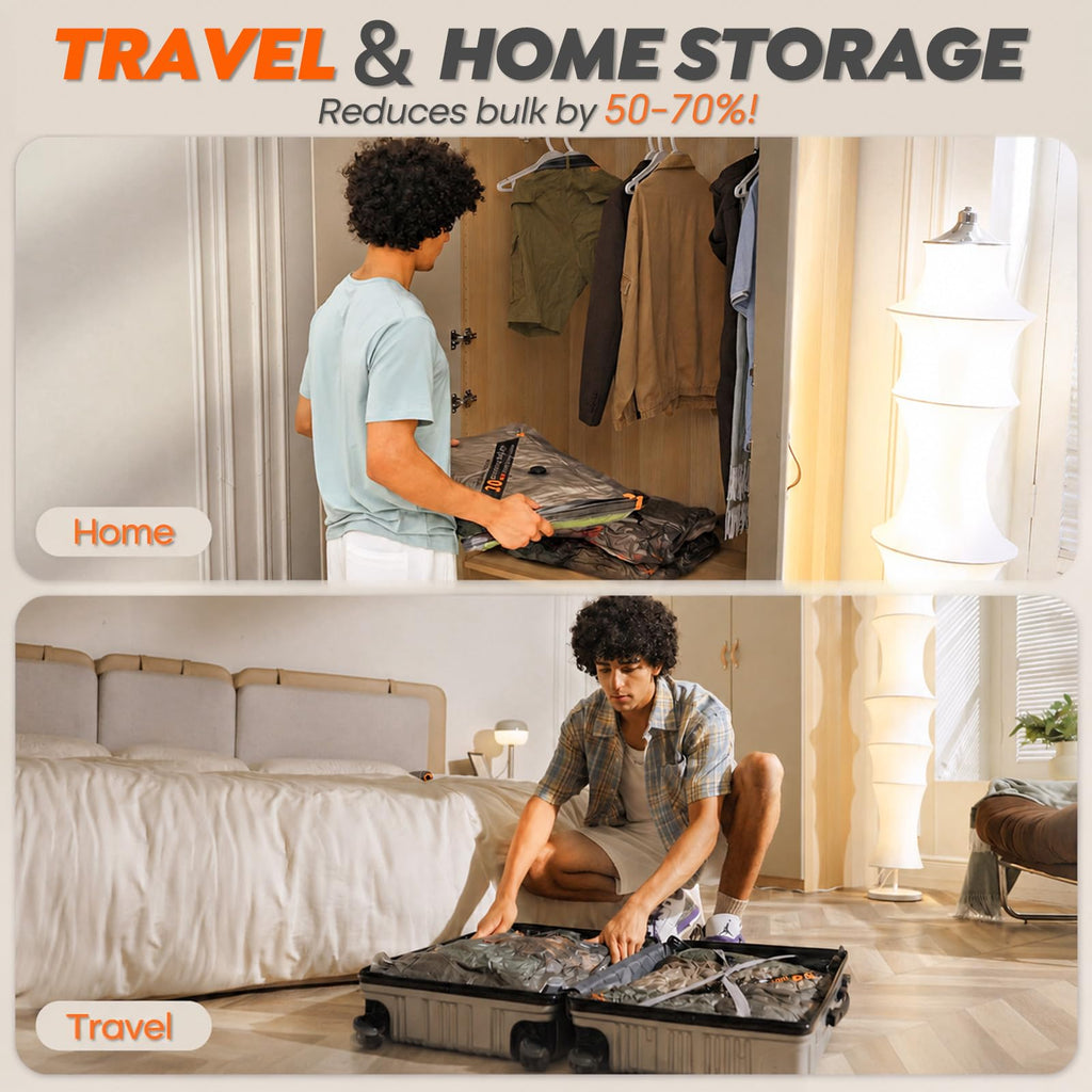 Vacbird Rechargeable Wireless Pump Travel Storage Bags Set
