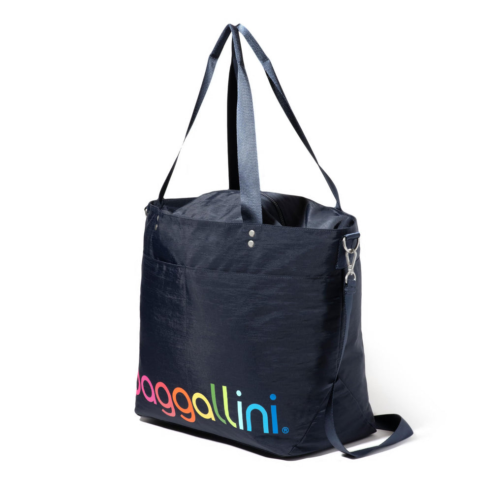 Lightweight Nylon Carryall Tote with Luggage Sleeve