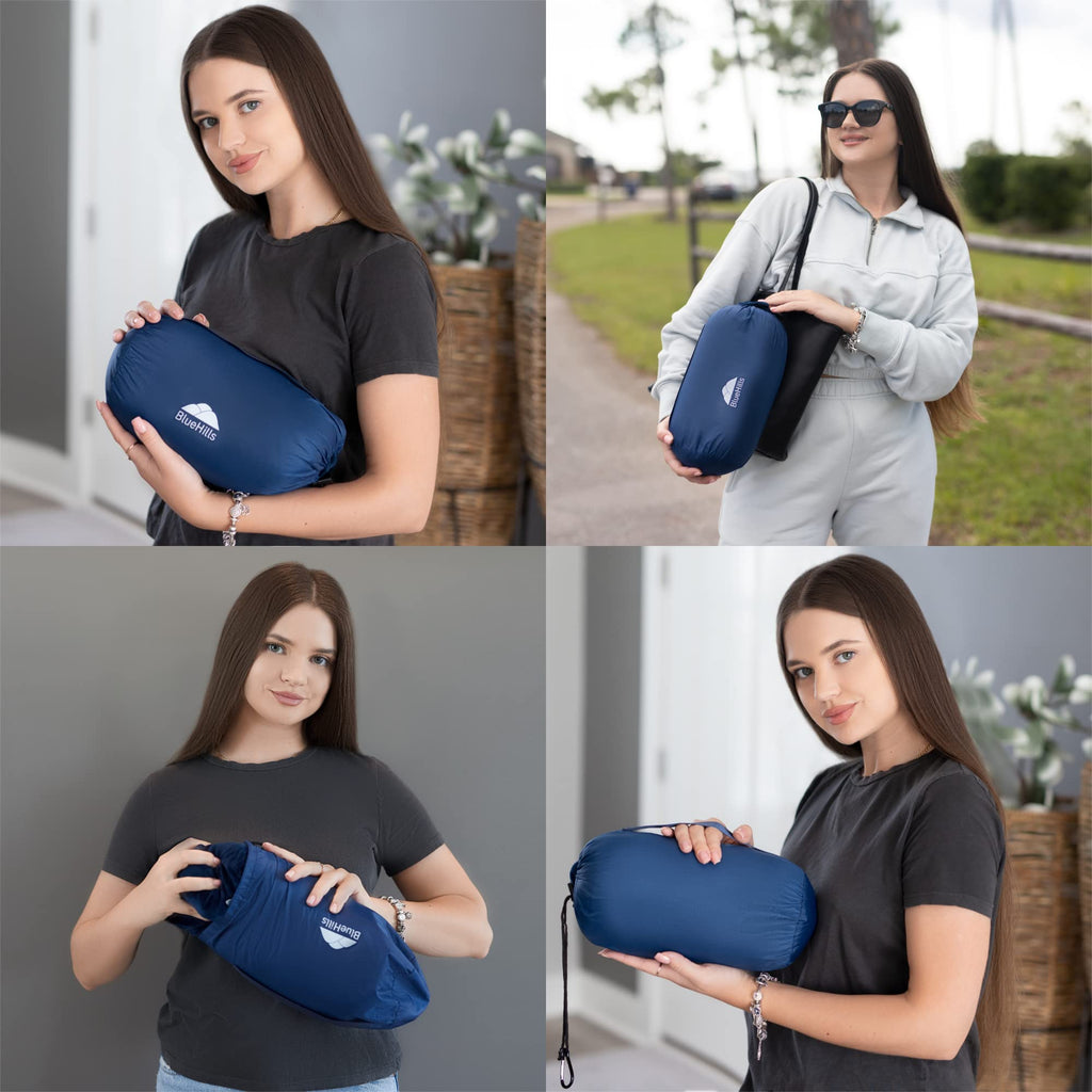 2 Pack Ultra-Compact Travel Blankets with Portable Carry Cases