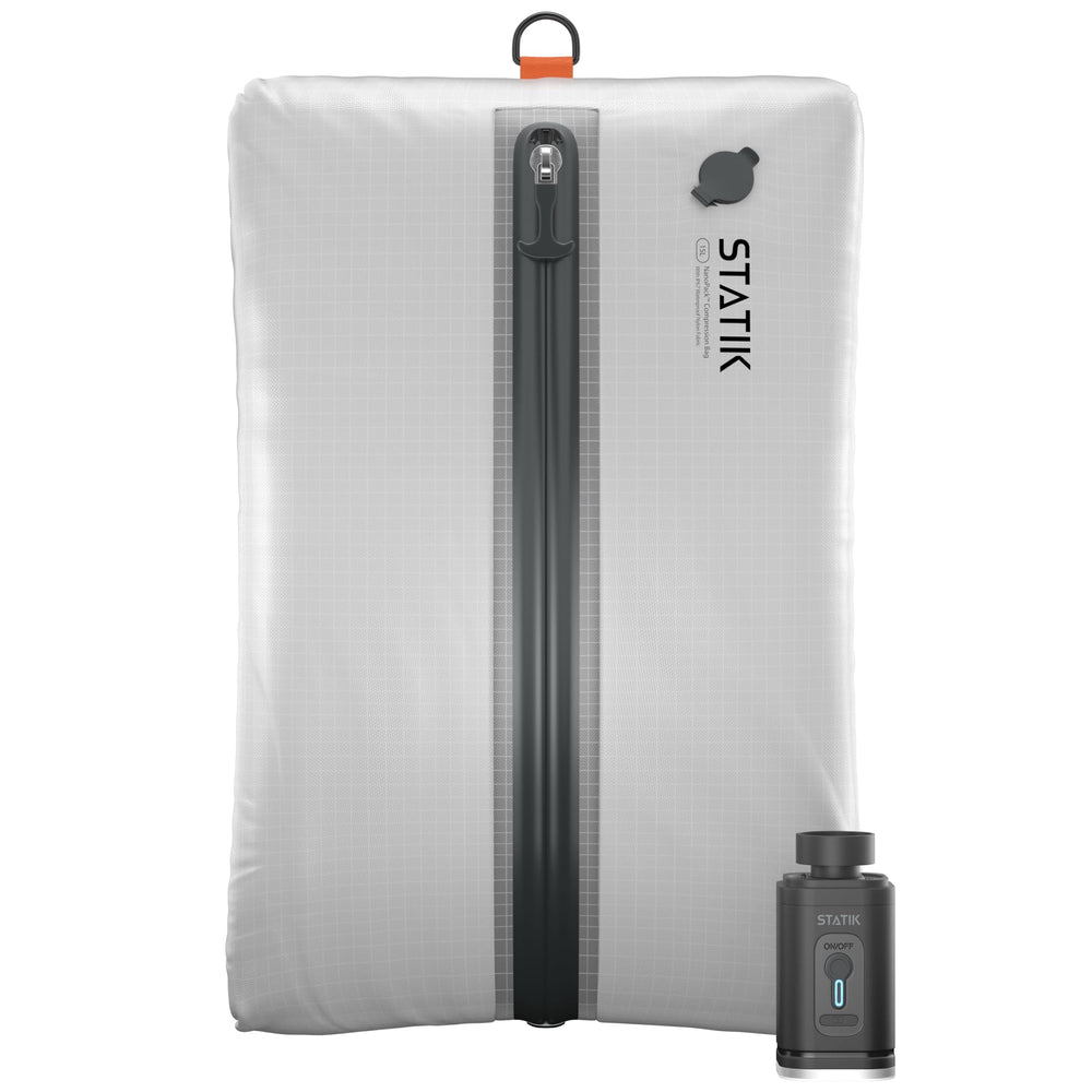 3-Piece Vacuum Compression Travel Bag Set with Rechargeable Pump