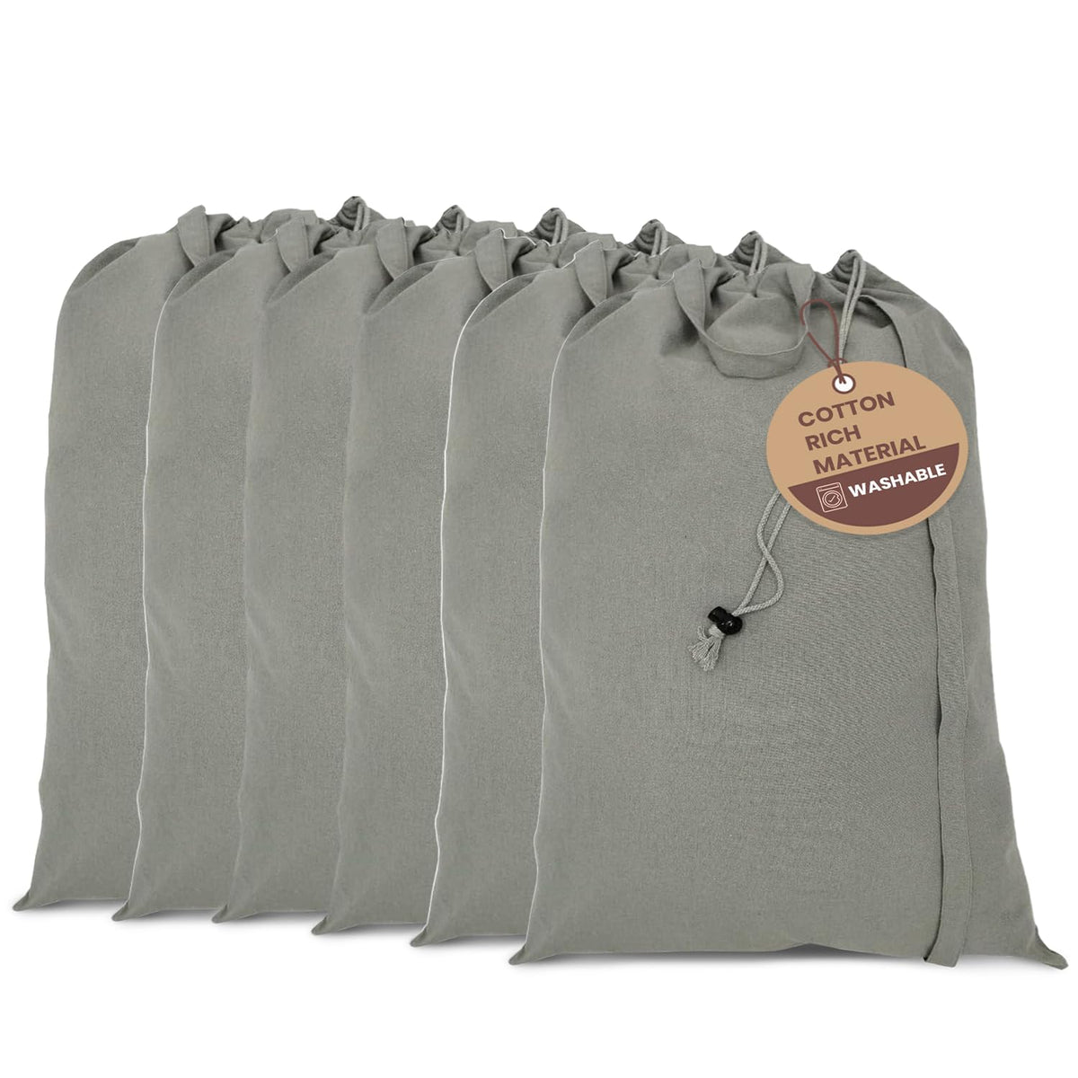 LFH Home Reusable Canvas Laundry Bags