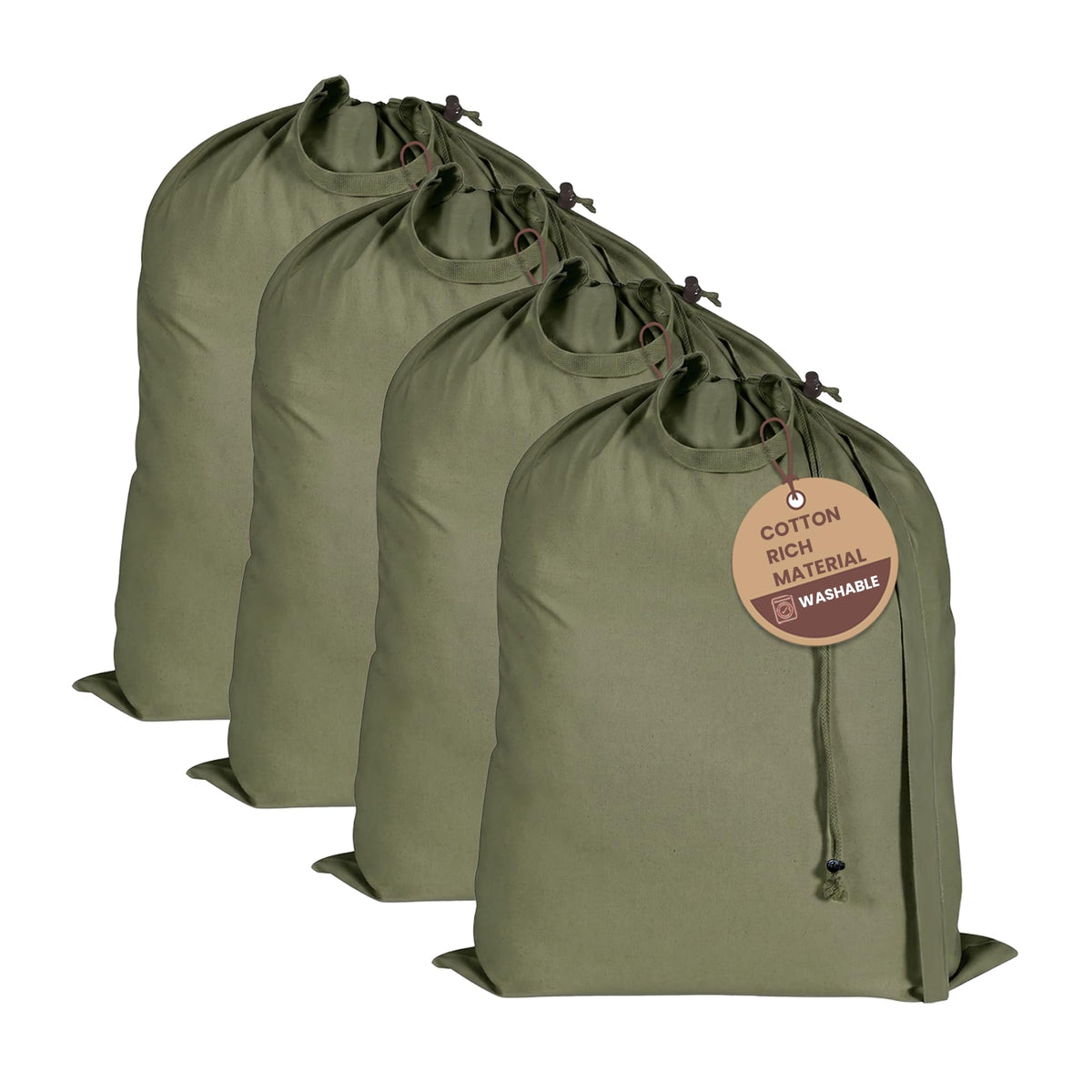 LFH Home Reusable Canvas Laundry Bags