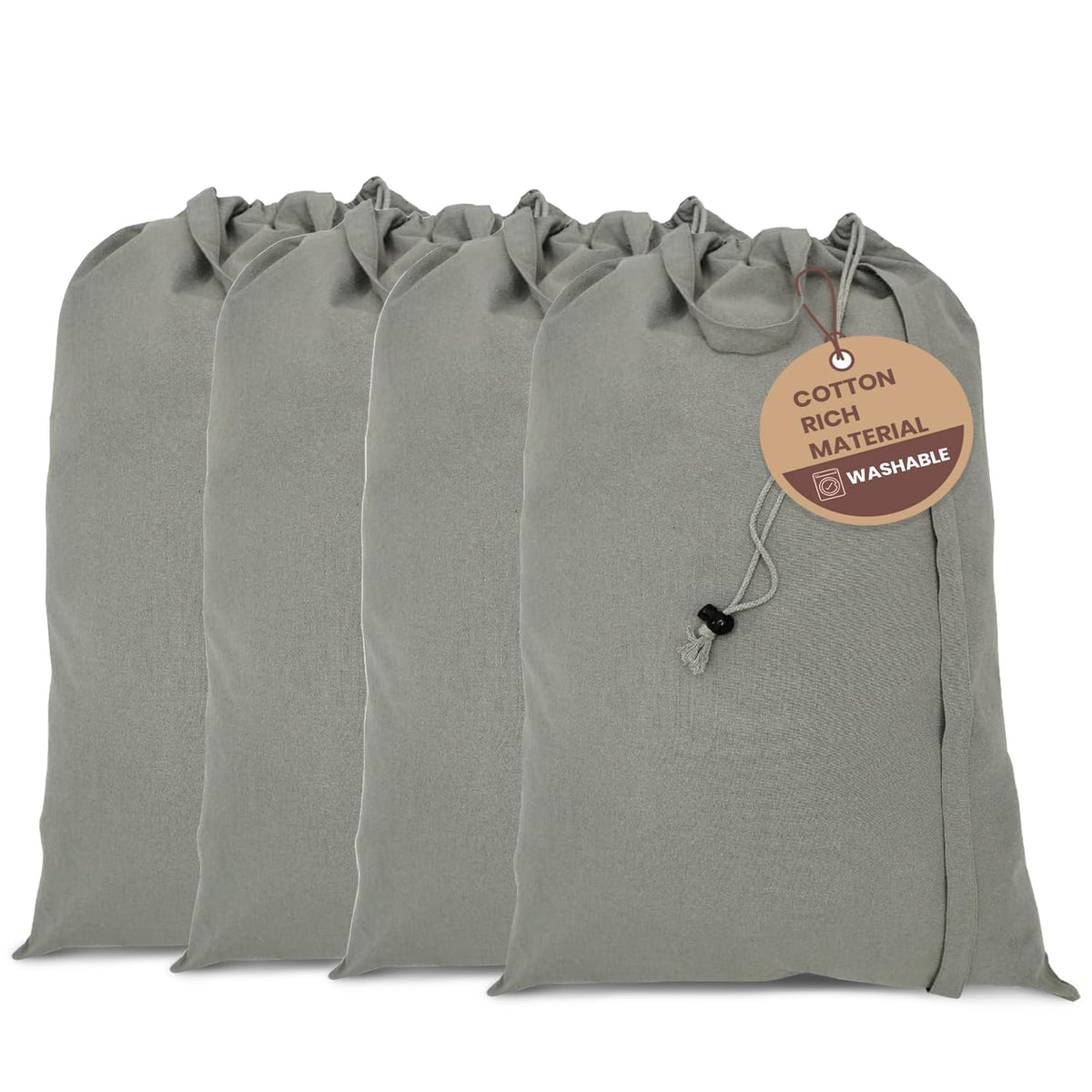 LFH Home Reusable Canvas Laundry Bags