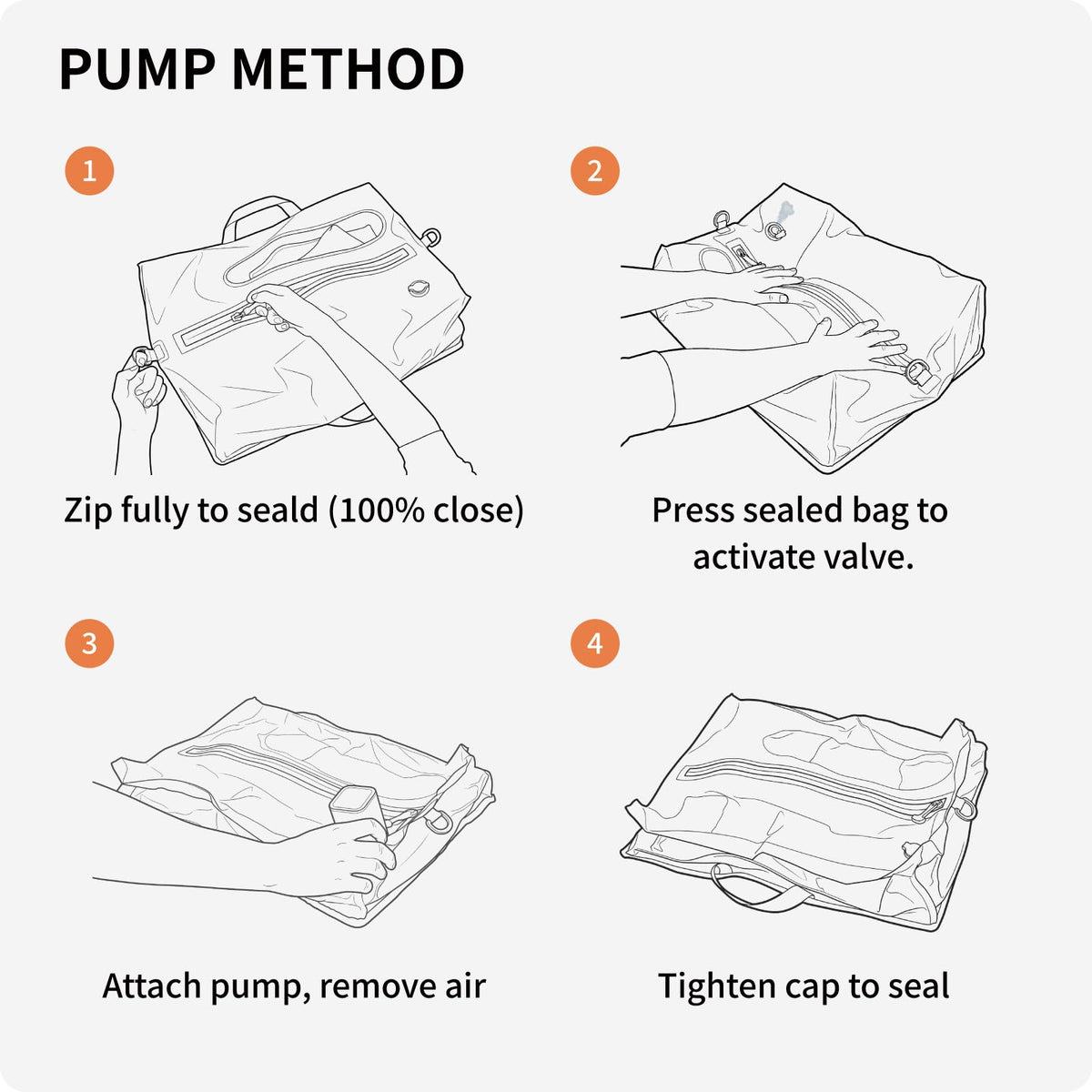 ```text Reusable Waterproof Vacuum Travel Bags with Pump ```