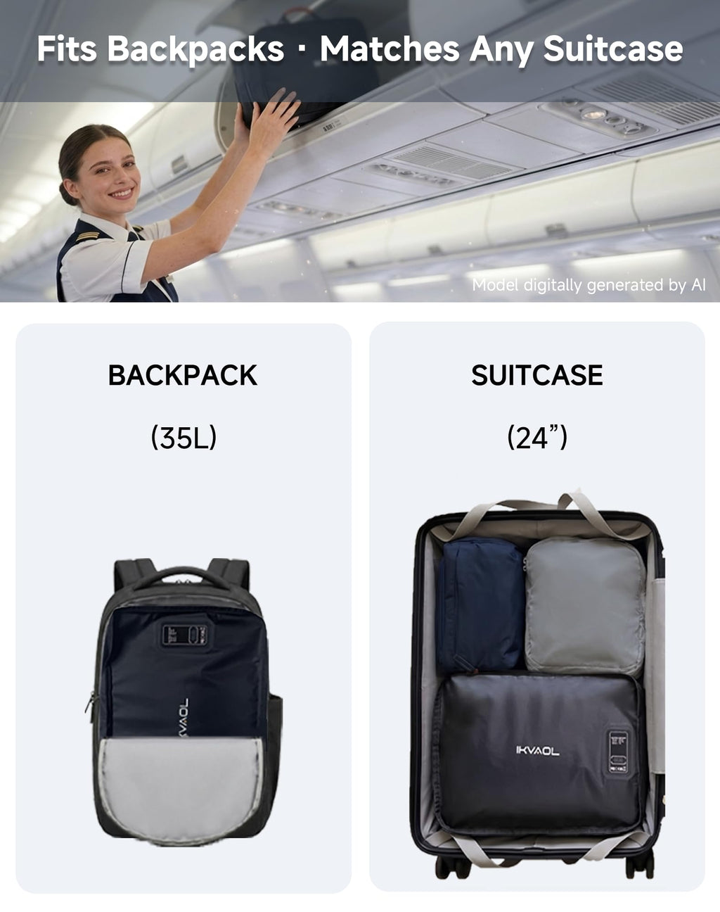 Reusable Travel Vacuum Bags with Built-In Pump
