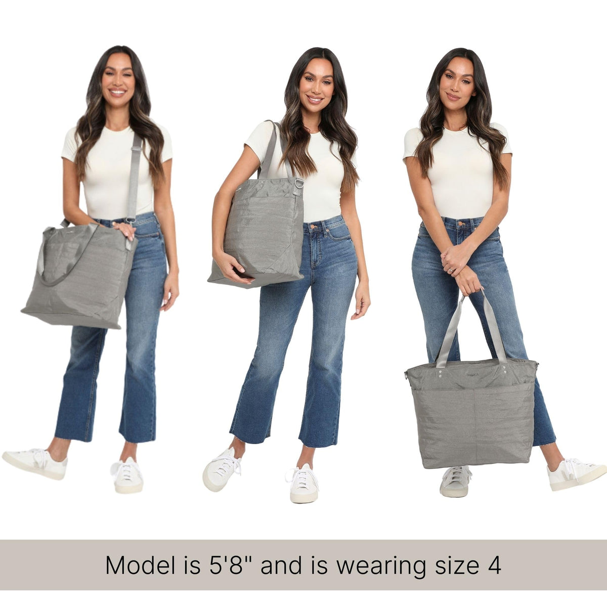 Lightweight Nylon Carryall Tote with Luggage Sleeve