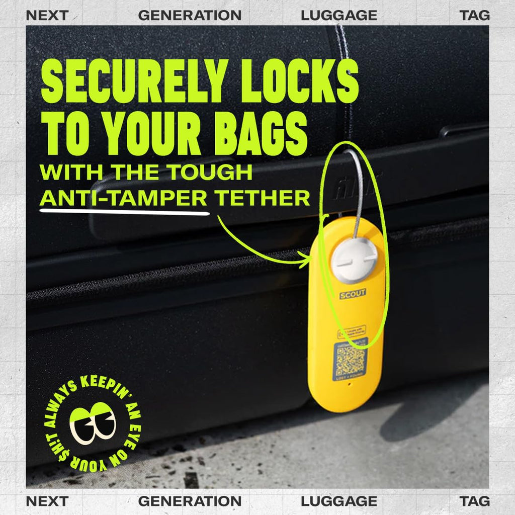 2-Pack Rechargeable Smart Luggage Tags with Tracker and Alarm