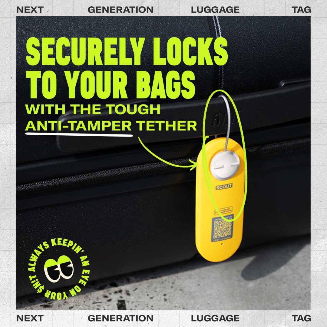 2-Pack Rechargeable Smart Luggage Tags with Tracker and Alarm