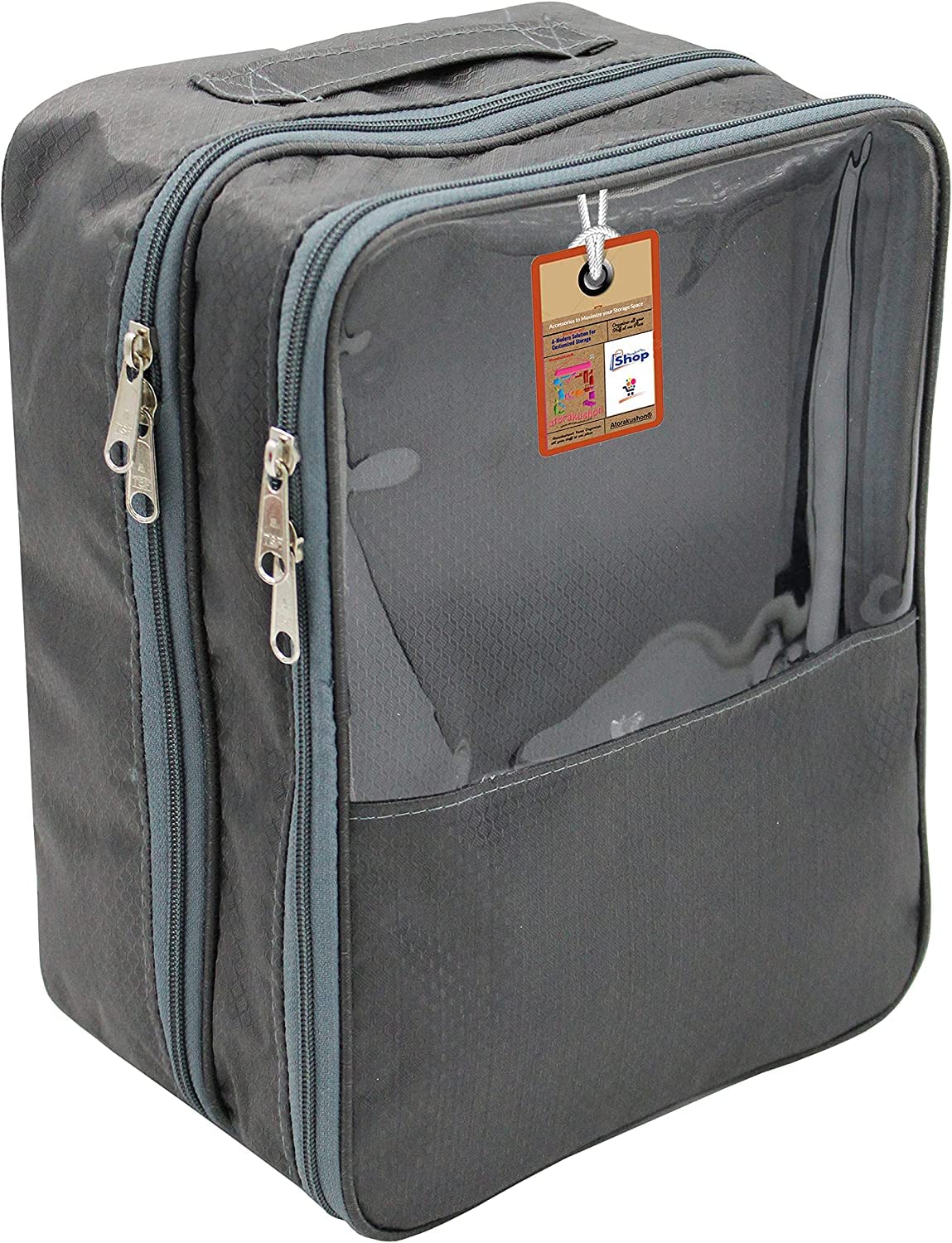 Fabric Travel Shoe Storage Bag – Grey