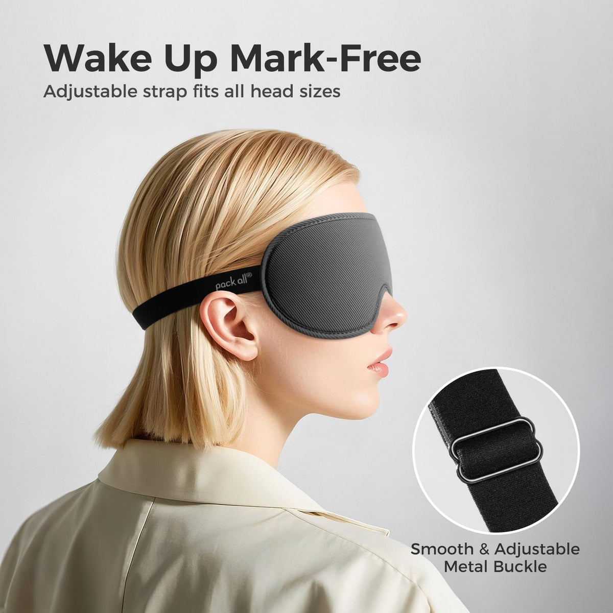 pack all Light Blocking Sleep Mask, 3D Eye Mask, Soft Sleeping Eye Cover