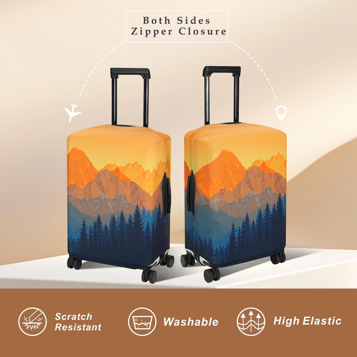 Travel Luggage Cover, Suitcase Protector for 18–32 Inch Cases