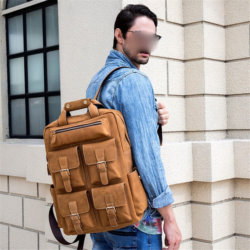 1pcs Large Capacity Men's Backpack Retro Travel Bag Mountaineering Men