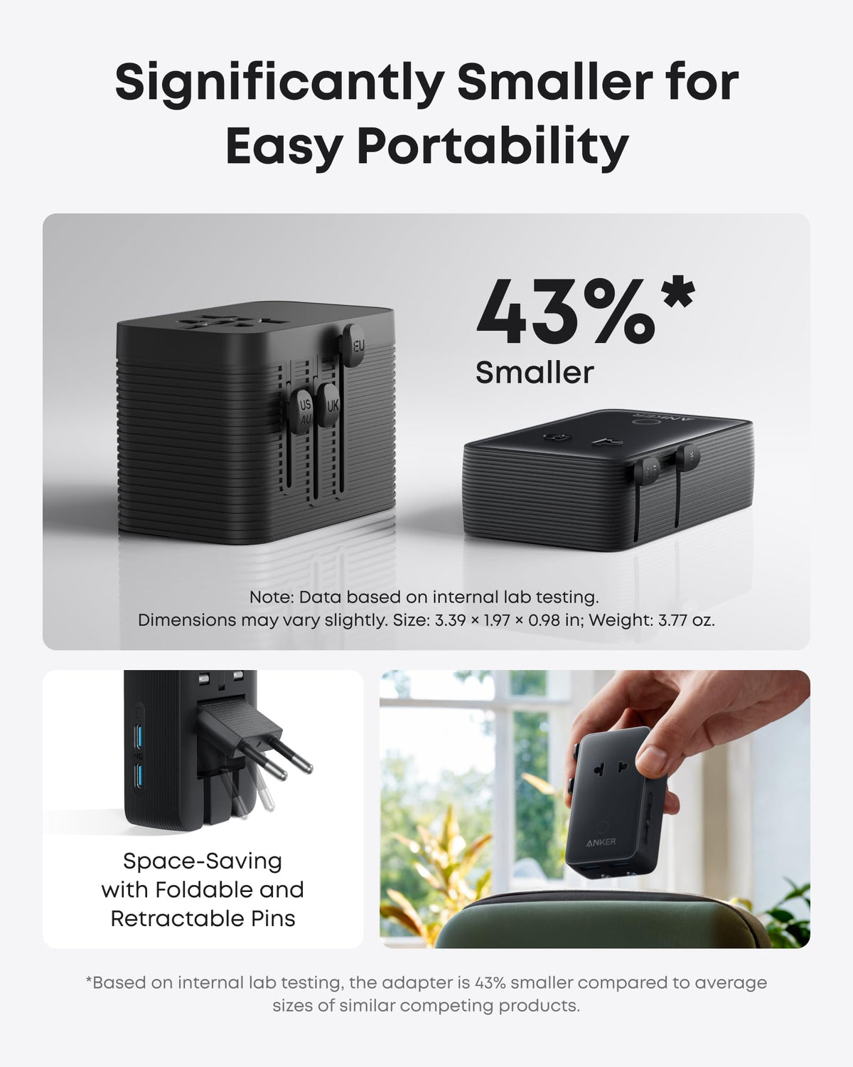 Anker Nano Travel Adapter & Nano Portable Charger (Bundle)