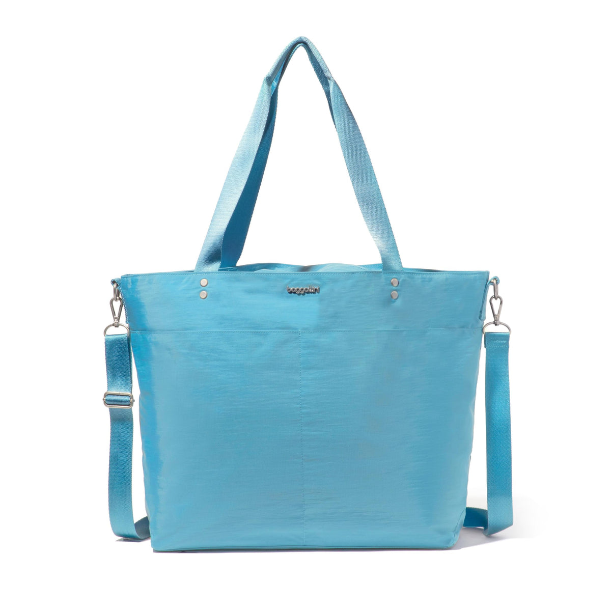 Lightweight Nylon Carryall Tote with Luggage Sleeve
