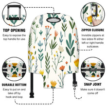 Garden Plant Print Luggage Cover, Washable Suitcase Protector for 30–32 Inch Luggage