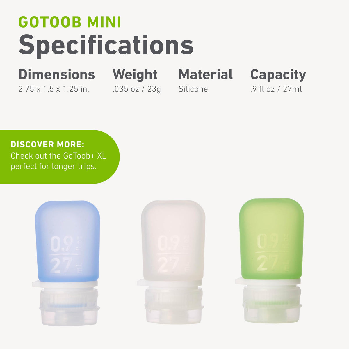 humangear GoToob+ 3-Pack
