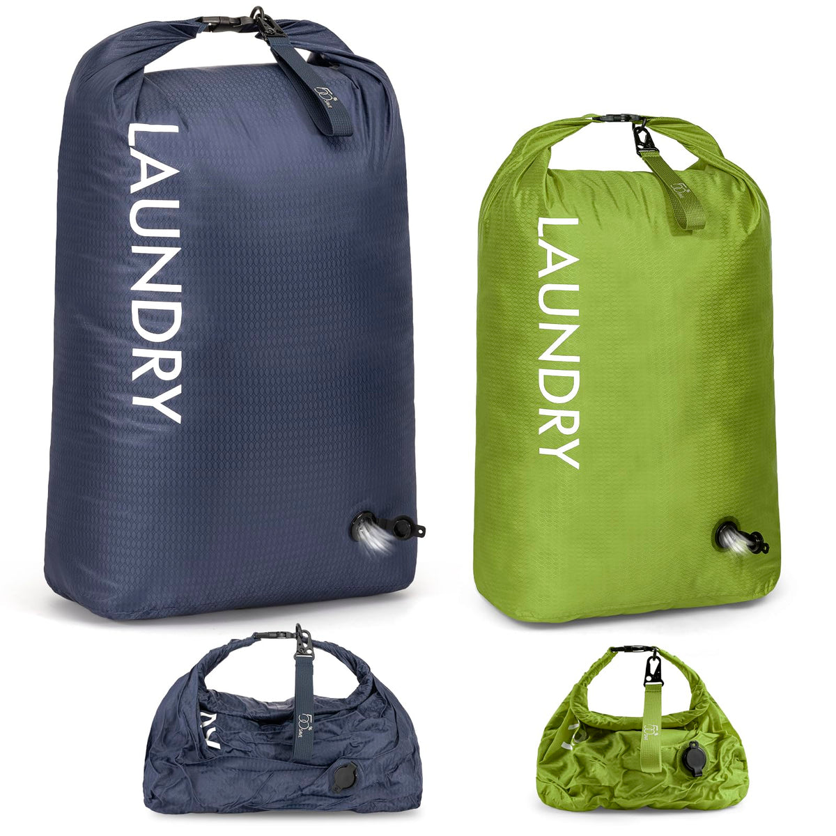 2-Pack Waterproof Compression Laundry Bags