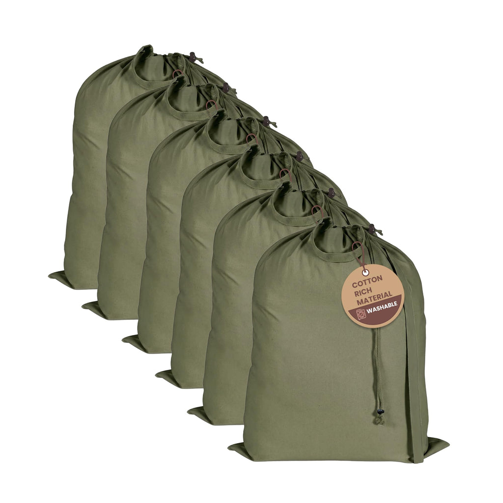 LFH Home Reusable Canvas Laundry Bags