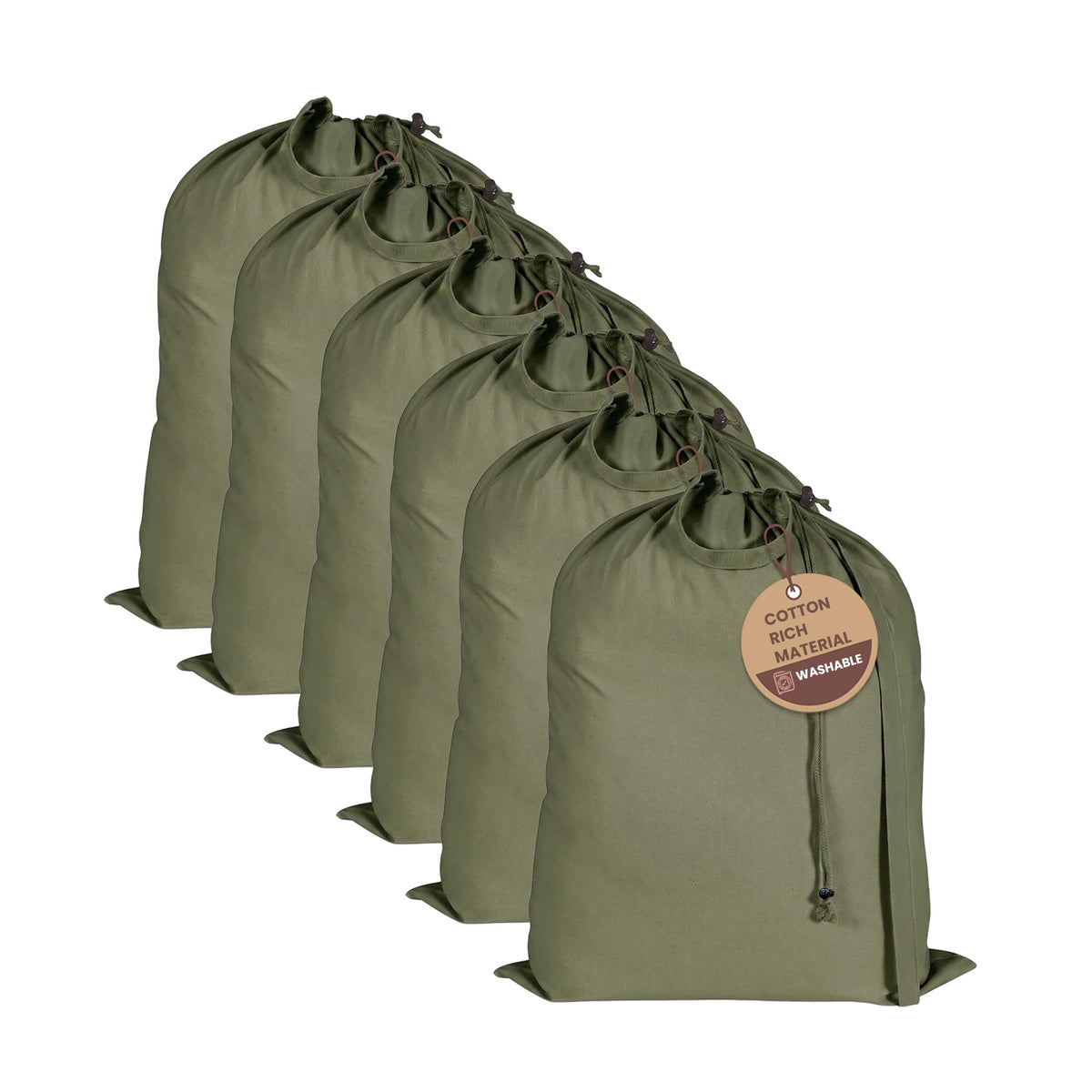 LFH Home Reusable Canvas Laundry Bags