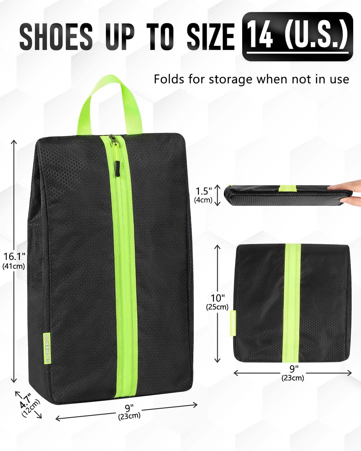 Smell Proof Shoe Bags for Travel-Soccer Cleat Bag with Active Carbon Fabric