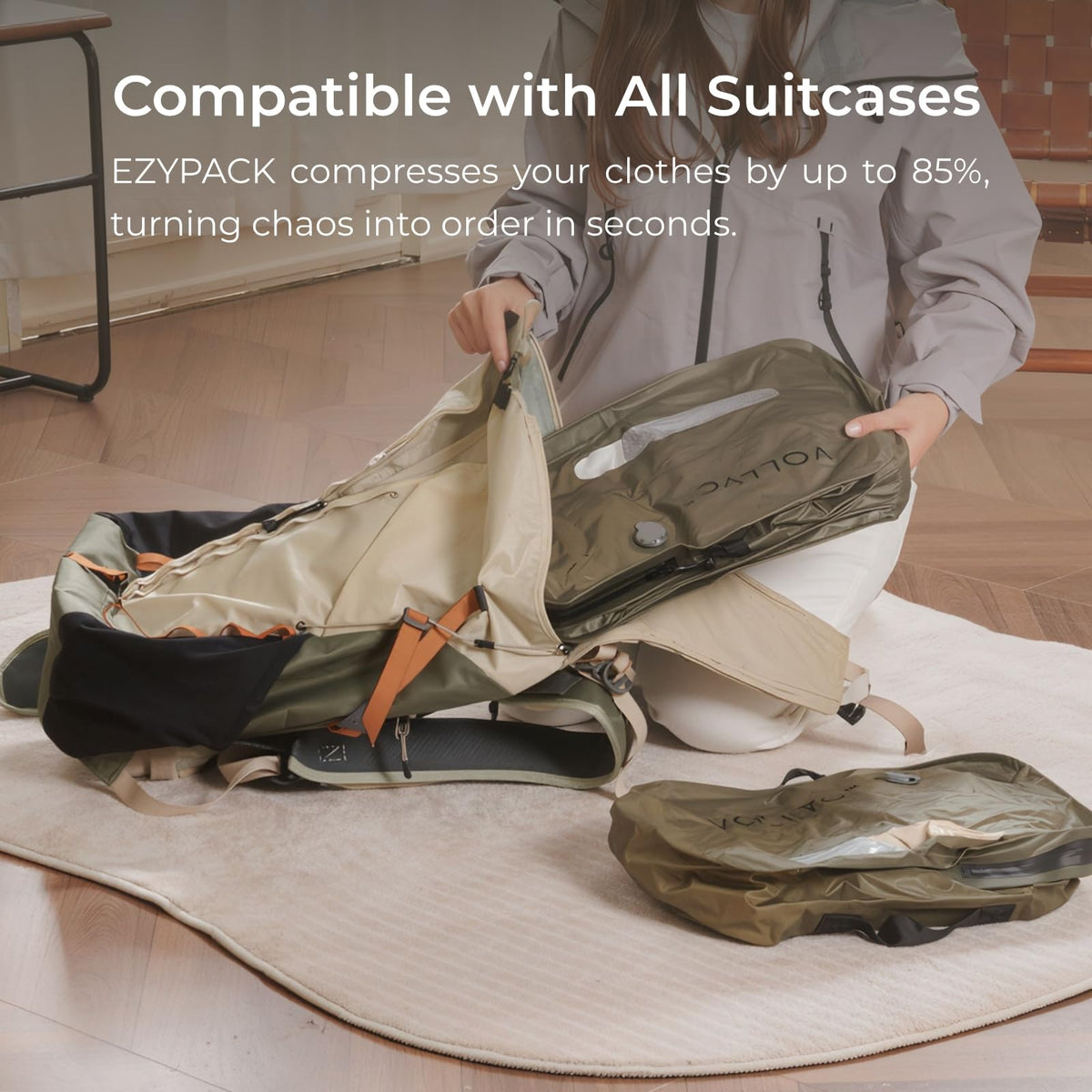 4-in-1 Waterproof Vacuum Travel Bags with Wireless Pump