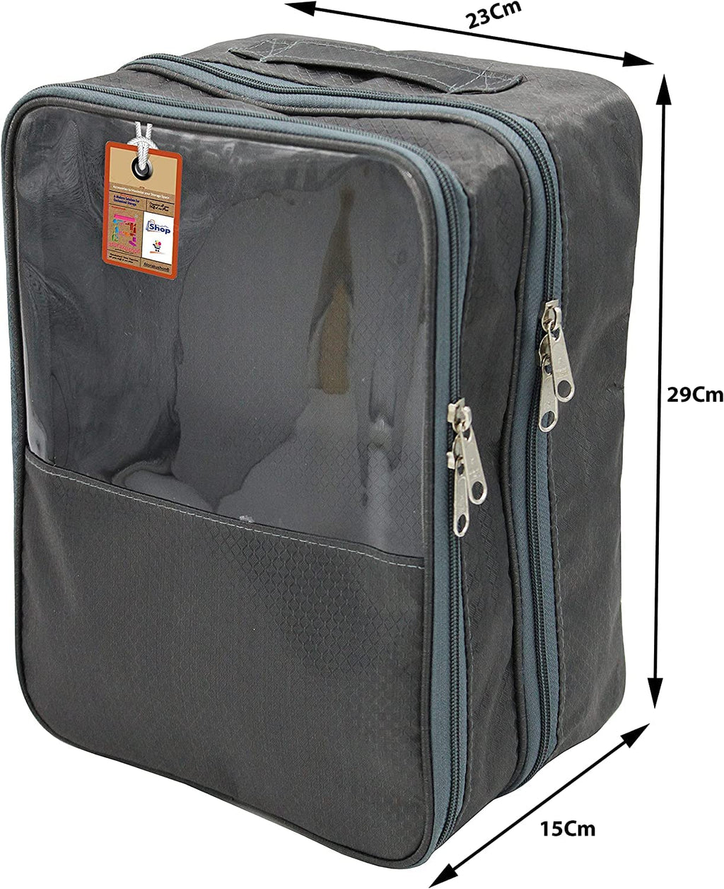 Fabric Travel Shoe Storage Bag – Grey