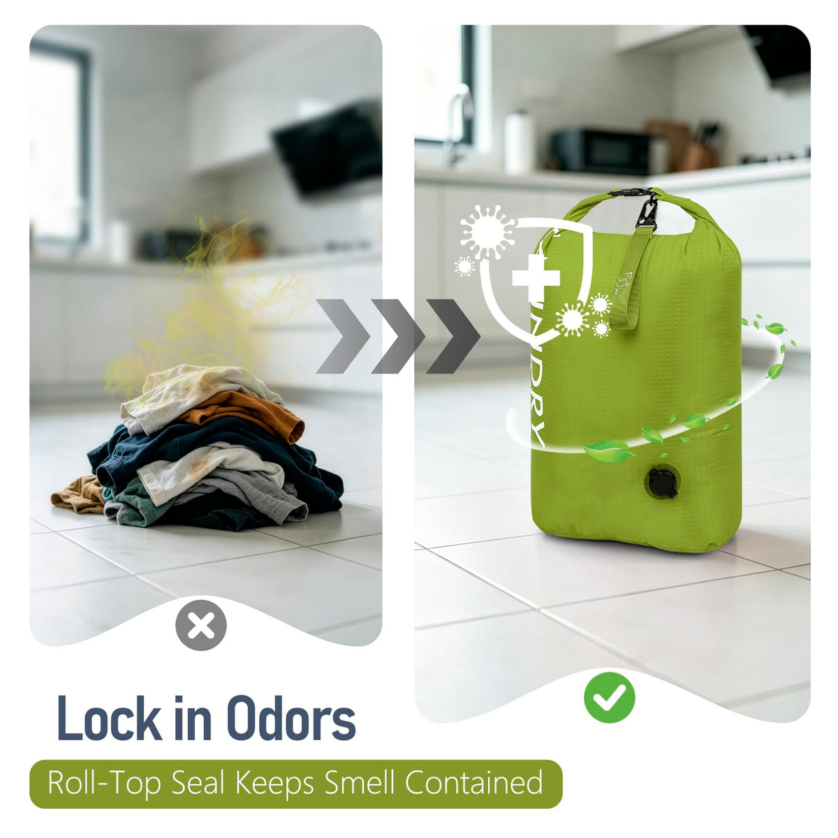 2-Pack Waterproof Compression Laundry Bags