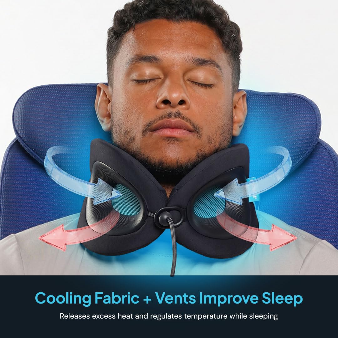 Deluxe Travel Neck Pillow with Carry Bag