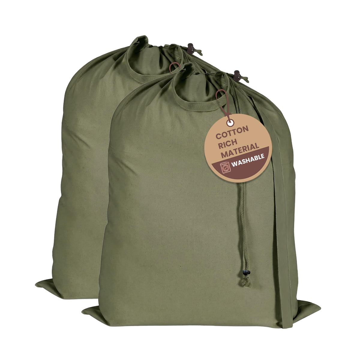 LFH Home Reusable Canvas Laundry Bags