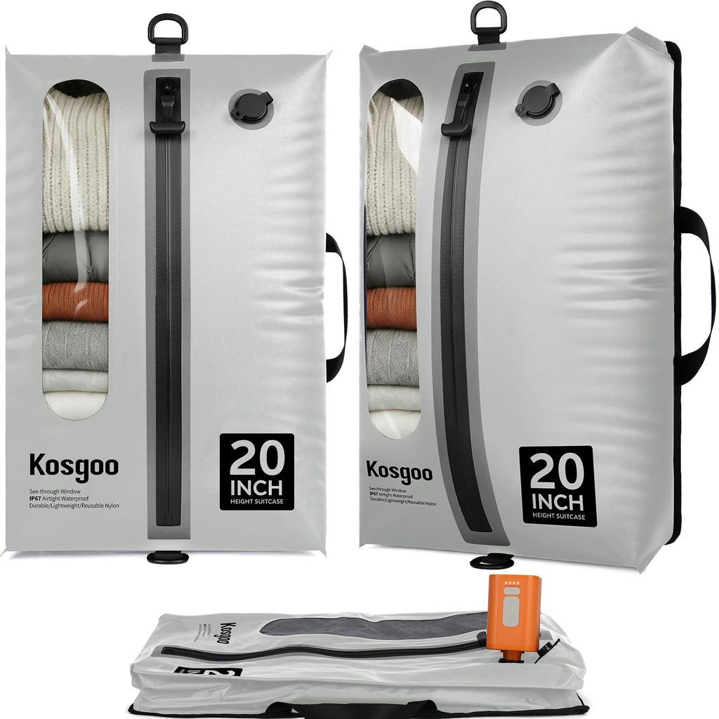 ```text Reusable Waterproof Vacuum Travel Bags with Pump ```