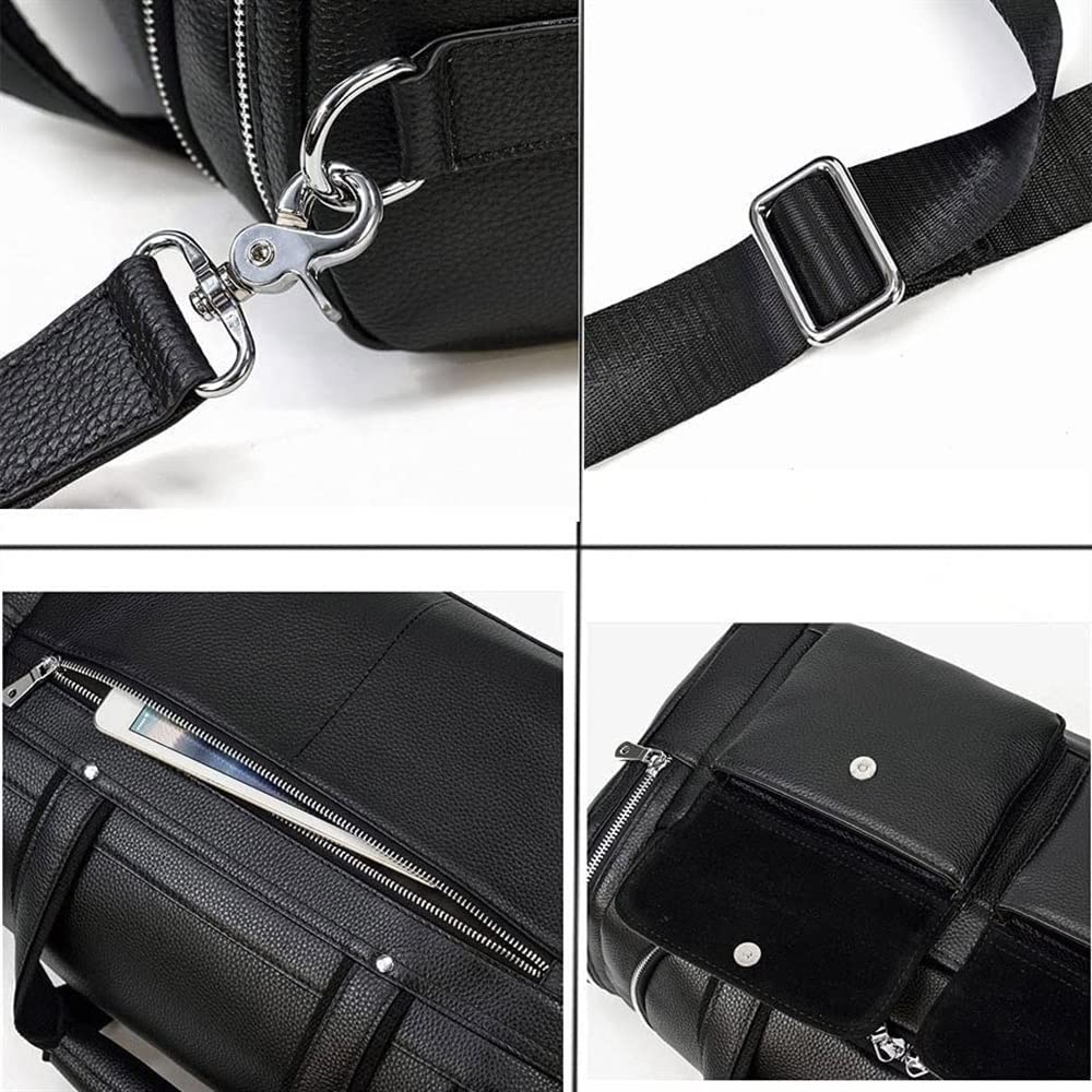 Waterproof Leather Weekender Duffel Bag