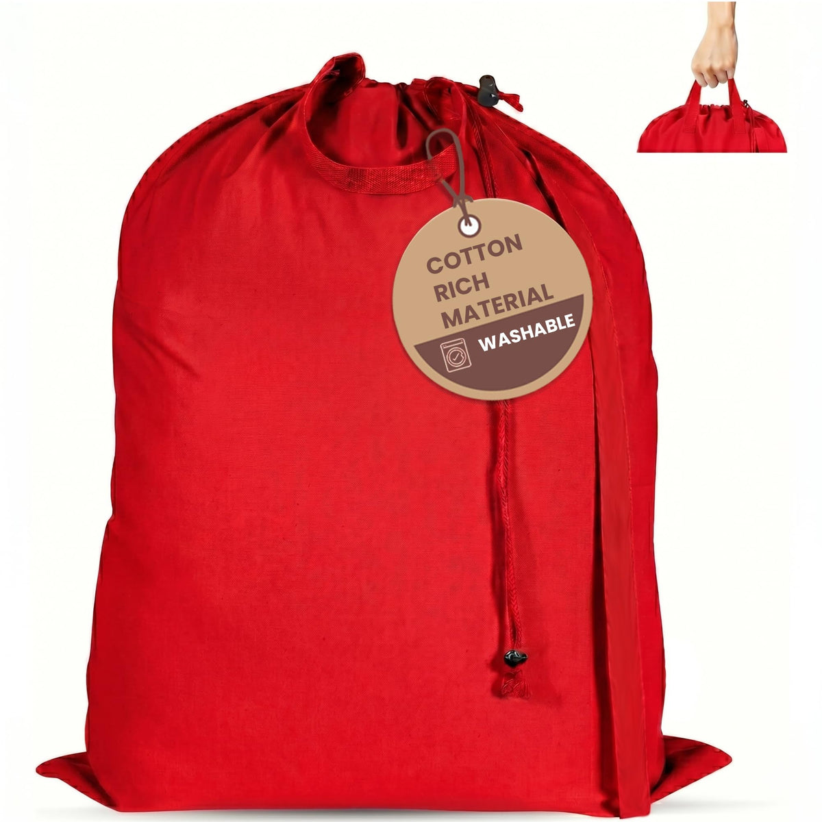 LFH Home Reusable Canvas Laundry Bags