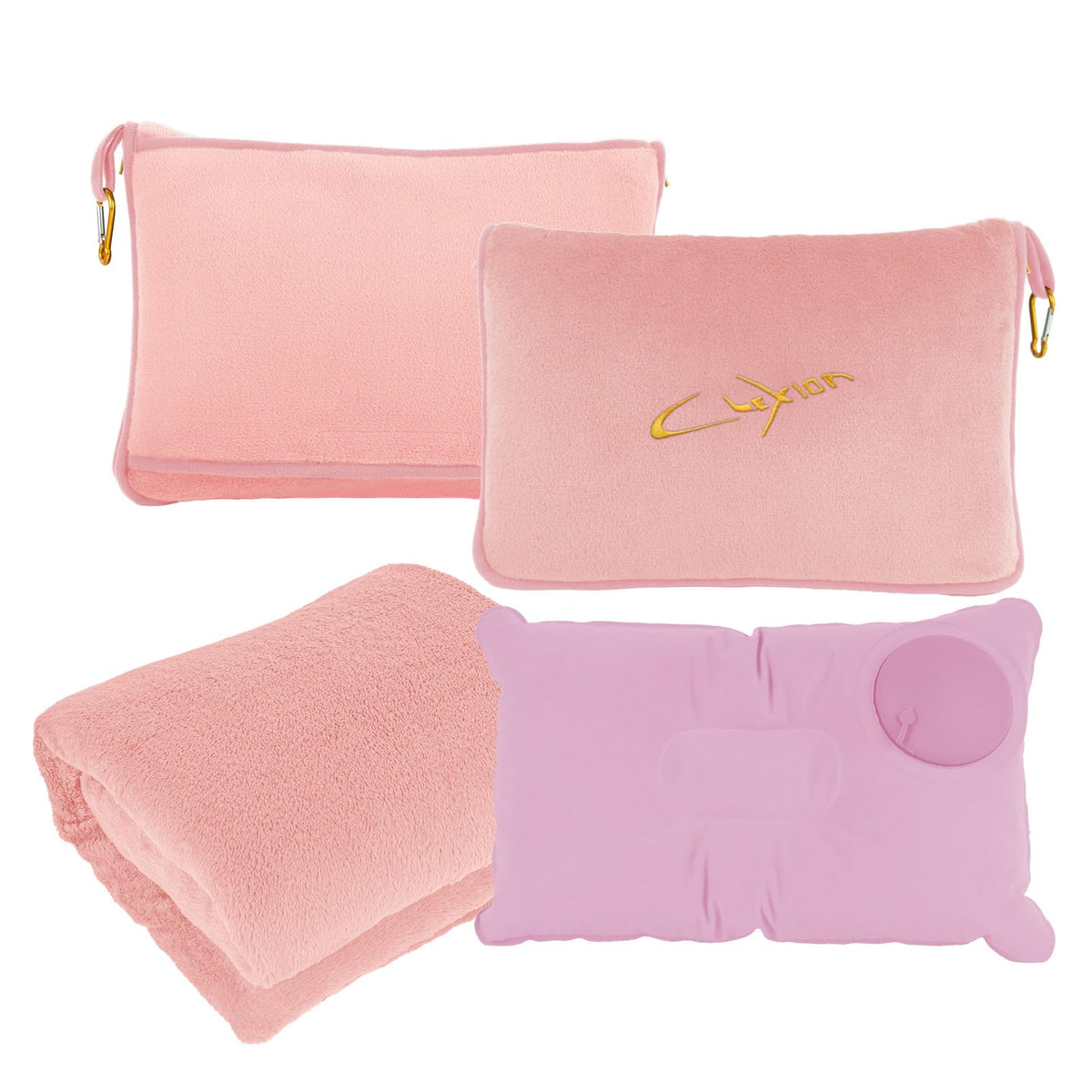 CLEXION Travel Pillow and Blanket Set