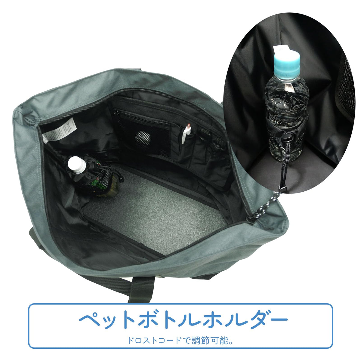 Large-Capacity Travel Tote Bag – Gray