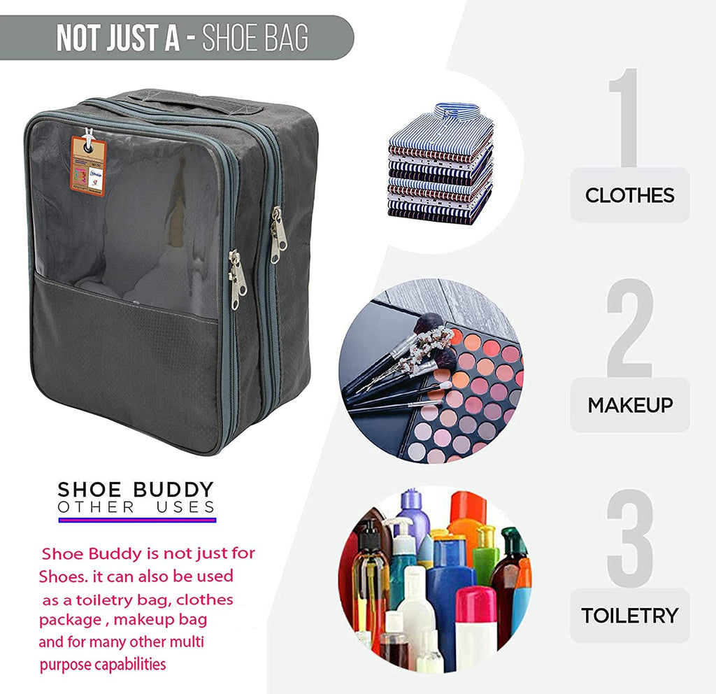 Fabric Travel Shoe Storage Bag – Grey