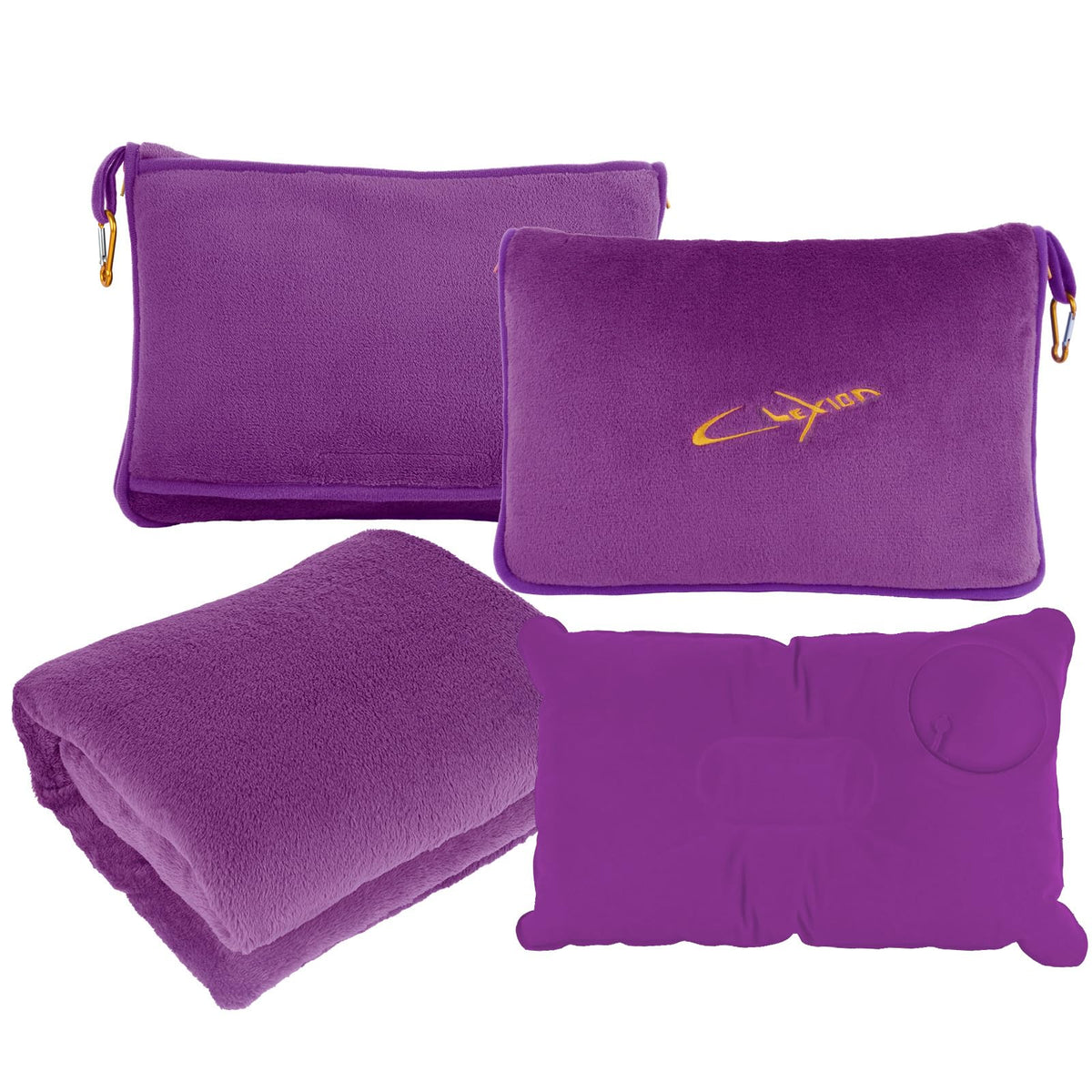 CLEXION Travel Pillow and Blanket Set